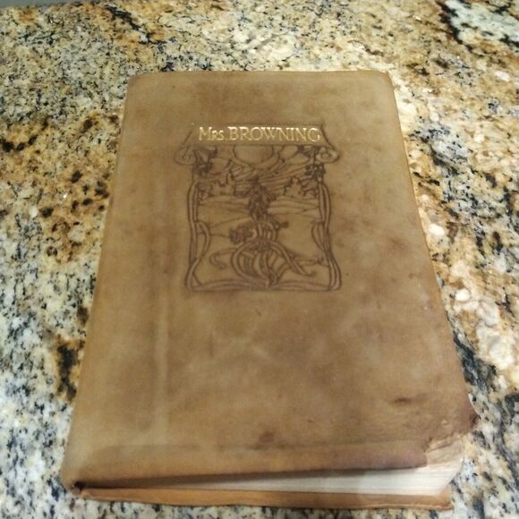 1800s The Complete Poetical Works of Elizabeth Barrett Browning Leather Cover - Picture 2 of 10